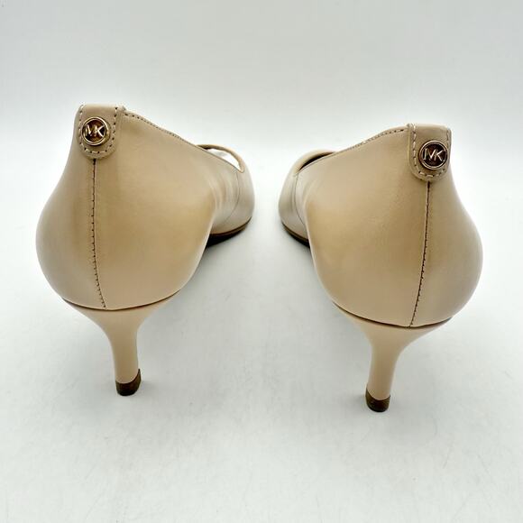 Michael Kors Womens Alina Flex Kitten Pump US 7 M Blush Beige Leather NIB - Picture 10 of 13